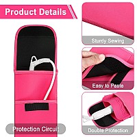 Shappy 2 Pieces Flat Iron Case Heat Resistant Travel Bag Curling Iron Organizers And Storage Neoprene Straightener Holder And Si