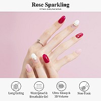 Drizzle Semi Cured Gel Nail Strips Real Nail Polish Art Stickers Uvled Light Required Glossy Solid Color Full Nail Wraps