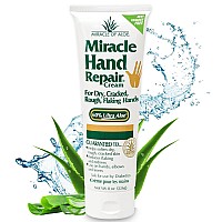 Miracle Of Aloes Miracle Hand Repair Cream 8 Oz Healing Aloe Vera Lotion For Dry Cracked Hands With 60 Ultra Aloe Gel Moistu