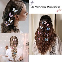 20Pcs Cute Butterfly Clips Y2K Glitter Kawaii Small Hair Accessories For Thick Hair