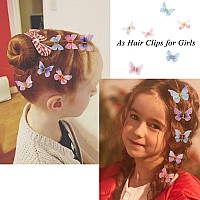 20Pcs Cute Butterfly Clips Y2K Glitter Kawaii Small Hair Accessories For Thick Hair