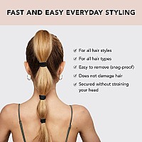 Kitsch Elastic Hair Ties For Women Black Nodamage Rubber Bands Small Thick Hair Ponytail Holders And Hair Elastics 12Pcs