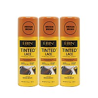 Tinted Lace Aerosol Spray 3Pack Medium Brown 27 Oz 80 Ml Quick Dry No Residue Even Spray Matching Skin Tone Natural Lo