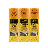 Ebin New York Tinted Lace Aerosol Spray 3Pack Natural Beige 27 Oz 80 Ml Quick Dry Waterresistant No Residue Even Spray