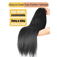 Kavsorapi Braiding Hair 16 Inch Pre Stretched Hair Color 2 Short Straight Crochet Braids Yaki Texture Synthetic Hair 8 Packs 2