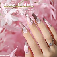 Beetles Romantic Wedding Gel Nail Polish Set 6 Colors Classic French White Soft Pink Glitter Bridesmaid Gel Polish Kit Spring Summer Nail Art Soak Off Uv Diy Home Manicure Kit Gifts For Women Girls