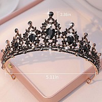 Kamirola Queen Crown And Tiara Princess Crown For Women And Girls Crystal Headbands For Bridal Gothic Halloween Costumes For