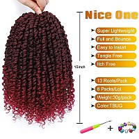 Nice One Pretwisted Passion Twist Hair 8 Packs 112 Strands Pre Looped Passion Twist Braiding Hair For Women Short Passion Twi