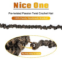 8 Packs Ombre Gold Prelooped Passion Twists Braiding Synthetic Hair Pretwisted Passion Twist Hair 12 Inch Short Passion Twis