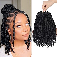 Nice One Pretwisted Passion Twist Hair 8 Packs 112 Strands Pre Looped Passion Twist Braiding Hair For Women Short Passion Twi