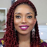 8 Packs Ombre Red Prelooped Passion Twists Braiding Synthetic Hair Pretwisted Passion Twist Hair 12 Inch Short Passion Twist