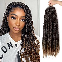 Nice One Pretwisted Passion Twist Hair 16 Inch Long Passion Twist Crochet Hair For Women 8 Packs Prelooped Ombre Brown Passio