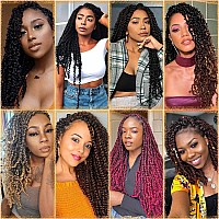 Nice One Pretwisted Passion Twist Hair 16 Inch Long Passion Twist Crochet Hair For Women 8 Packs Prelooped Ombre Brown Passio