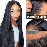 Sdamey 360 Lace Frontal Wig Pre Plucked With Baby Hair Lace Front Wigs Human Hair Straight Human Hair Wigs Natural Hairline For