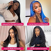 Sdamey 360 Lace Frontal Wig Pre Plucked With Baby Hair Lace Front Wigs Human Hair Straight Human Hair Wigs Natural Hairline For