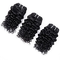 Odir Water Wave Bundles With 13X4 Frontal Curly Human Hair 10 10 1010 Inch Unprocessed Wet And Wavy Brazilian Virgin Hair 3 Bun