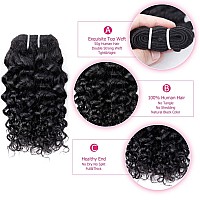 Odir Water Wave Bundles With 13X4 Frontal Curly Human Hair 10 10 1010 Inch Unprocessed Wet And Wavy Brazilian Virgin Hair 3 Bun