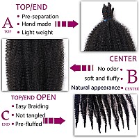 Zrq Black Springy Afro Twist Hair For Butterfly Locs 12 Inch Preseparated Marley Twist Crochet Braiding Hair 8 Packs Synthetic