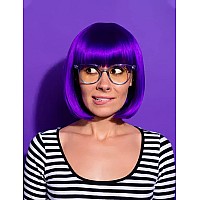 Plantureco Featured Wigs And Party Sunglasses Color Bob Wig Cosplay Wigs And Party Wigs Rainbow Wig With Neon Glasses Wigs Fo