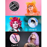 Plantureco Featured Wigs And Party Sunglasses Color Bob Wig Cosplay Wigs And Party Wigs Rainbow Wig With Neon Glasses Wigs Fo