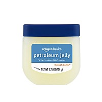 Amazon Basics Petroleum Jelly White Petrolatum Skin Protectant Unscented 375 Ounce 1Pack Previously Solimo