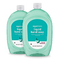 Amazon Basics Liquid Hand Soap Refill Mango Coconut Water Scent Triclosanfree 50 Fl Oz Pack Of 2