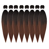 Prestretched Braiding Hair Extension Professional Kanekalon Braiding Hair 12 Inch 8 Packs Hair Extensions For Braids Ombre Natu