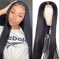 30 Inch Straight Lace Front Wigs Human Hair HD Lace Front Wigs Human Hair Straight Pre Plucked 4x4 Straight Closure Wigs Human Hair 180% Density Glueless HD Transparent Lace Front Wigs Human Hair