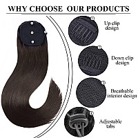 Straight Ponytail Extensions Drawstring Long Ponytail Clip in Hairpiece Synthetic Ponytail Hair Extensions for Black Women(32 Inch #4 Dark Brown, 6.70OZ)