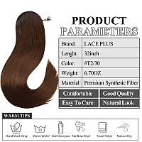 Straight Ponytail Extension Drawstring Ombre Brown Long Ponytail Clip In Hairpiece Synthetic Ponytail Hair Extensions For Black