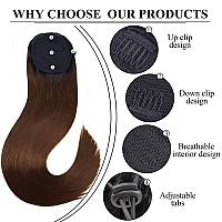 Straight Ponytail Extension Drawstring Ombre Brown Long Ponytail Clip In Hairpiece Synthetic Ponytail Hair Extensions For Black