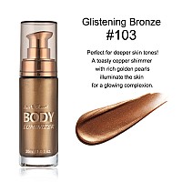 Maepeor Body Luminizer 6 Colors Waterproof Smooth Shimmer Face Body Glow Illuminator Nonsticky Liquid Body Highlight Illuminato