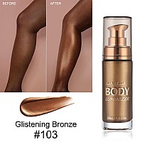 Maepeor Body Luminizer 6 Colors Waterproof Smooth Shimmer Face Body Glow Illuminator Nonsticky Liquid Body Highlight Illuminato