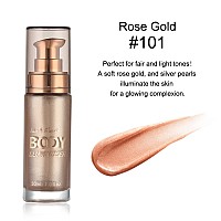 Maepeor Body Luminizer 6 Colors Waterproof Smooth Shimmer Face Body Glow Illuminator Nonsticky Liquid Body Highlight Illuminato