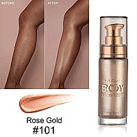 Maepeor Body Luminizer 6 Colors Waterproof Smooth Shimmer Face Body Glow Illuminator Nonsticky Liquid Body Highlight Illuminato