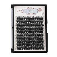 Dedila Large Tray-Grafted Wide Stem Individual False Eyelashes Thick Base 120 Clusters D Curl Natural Long Volume Eye Lashes Extensions Dramatic Look 8-20mm Available (20mm)