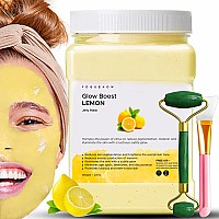 Lemon Jelly Face Mask For Facials 23 Oz Jar With Free Jade Roller Spatula Diy Professional Hydrojelly Masks Vajacial J