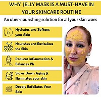 Lemon Jelly Face Mask For Facials 23 Oz Jar With Free Jade Roller Spatula Diy Professional Hydrojelly Masks Vajacial J