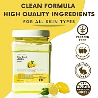 Lemon Jelly Face Mask For Facials 23 Oz Jar With Free Jade Roller Spatula Diy Professional Hydrojelly Masks Vajacial J