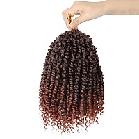 Pretwisted Passion Twist Crochet Hair 10 Inch 8 Packs Crochet Passion Twists Pre Looped Short Passion Twist Hair Crochet Braid