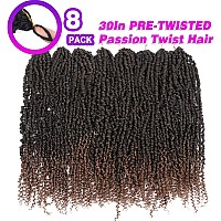 Passion Twist Crochet Hair 30 Inch 8 Packs Crochet Hair Passion Twist Hair Pretwisted Long Passion Twist Crochet Braids Passion