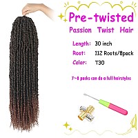 Passion Twist Crochet Hair 30 Inch 8 Packs Crochet Hair Passion Twist Hair Pretwisted Long Passion Twist Crochet Braids Passion