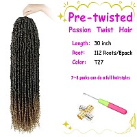 Passion Twist Crochet Hair 30 Inch 8 Packs Crochet Hair Passion Twist Hair Pretwisted Long Passion Twist Crochet Braids Passion