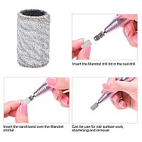 Sanding Rings Bands, 100Pcs Nail Art Sanding Bands Professional Manicure Sanding Rings Nail Salon Tools Grinder File Grit Sand Piece Set Dead Skin Nail Drill Bands For Salon Home Use(180#)