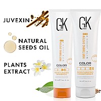 Gk Hair Color Protection Moisturizing Shampoo Conditioner With Argan Hair Oil Combo 714 Fl Oz For Damaged Frizzy And Dry Hair