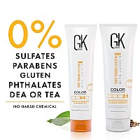 Gk Hair Color Protection Moisturizing Shampoo Conditioner With Argan Hair Oil Combo 714 Fl Oz For Damaged Frizzy And Dry Hair