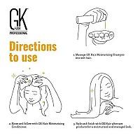 Gk Hair Color Protection Moisturizing Shampoo Conditioner With Argan Hair Oil Combo 714 Fl Oz For Damaged Frizzy And Dry Hair