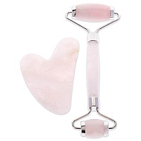 CULT51 Rose Quartz Anti-Ageing Facial Massage Tools - 2 Pc