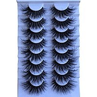 GMAGICTOBO False Eyelashes Fluffy Wispy False Lashes Dramatic Faux 3D Mink Lashes Thick Volume Long Soft Strip Eye Lashes Pack 8 Pairs