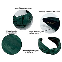 Yetasi Green Headbands For Women Are Trendy Leather Knotted Headband For Woman Is A Long Lasting Forest Green Headband